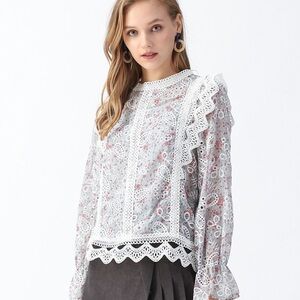 EUC Chicwish Paisley Anthropology Style Top M